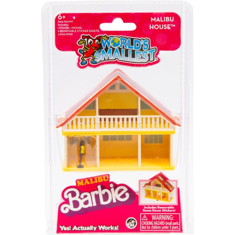 Giochi Preziosi - World s Smallest Barbie La Casa Di Malibu Mini Playset Composto Dalla Casa Di Malibu 1 Mini Personaggio Casual