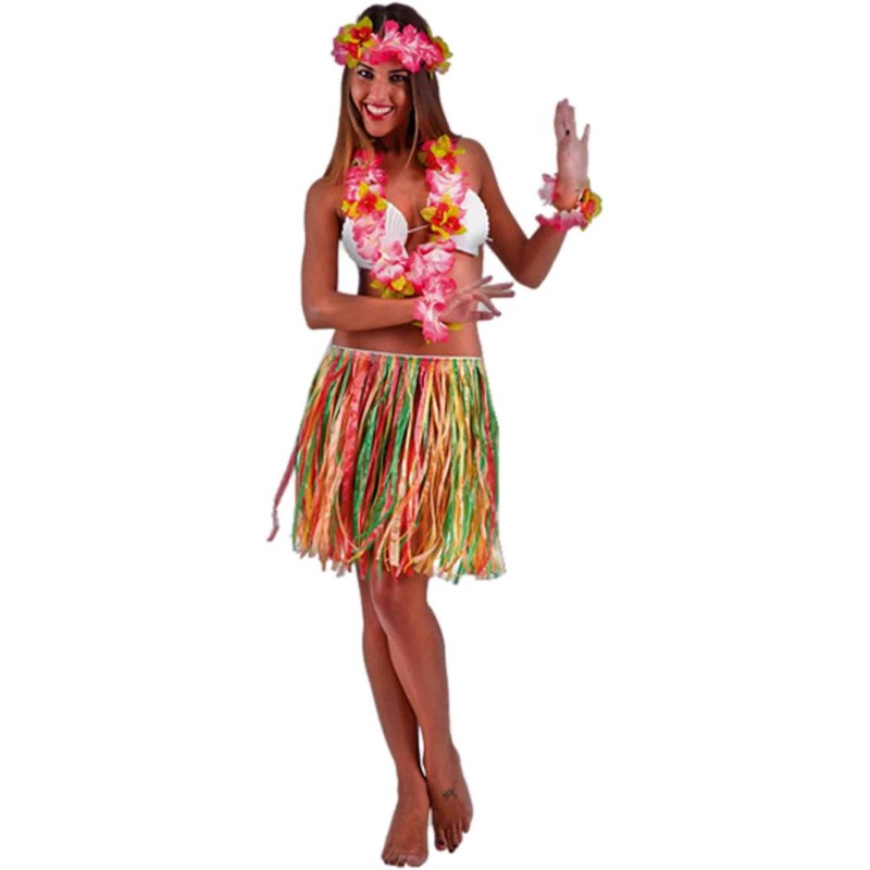 Carnival Toys - Hawaii Gonna Rafia Multicolor, 45 cm, 04678