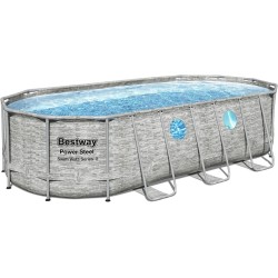 Bestway 56716 Power Steel Swim Vista Series 549X274X122cm con OblÃ², Pompa di Filtrazione, Scaletta, Telo di Copertura