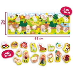 Lisciani Giochi - Carotina Baby Puzzle Panorama The Farm, 105366