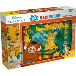 Lisciani Giochi - Disney Puzzle Double-Face Maxi Floor 60 pezzi Re Leone, 91751