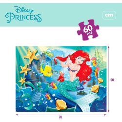 Lisciani Giochi - Disney Little Mermaid Princess Puzzle, 60 Pezzi, Multicolore, 74167