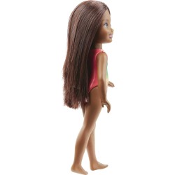 Mattel - Barbie Chelsea Club Bambola Afro Spiaggia con Costume, GVH56