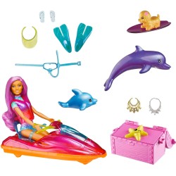 Mattel - Barbie Dreamtopia Acqua Scooter Scopre i Tesori, HBW90