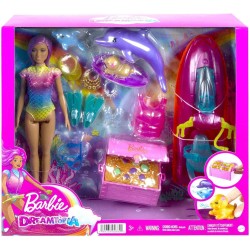 Mattel - Barbie Dreamtopia Acqua Scooter Scopre i Tesori, HBW90