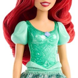 Mattel - Disney Princess - Ariel bambola con capi e accessori scintillanti ispirati al film, 3+ Anni, HLW10