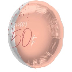 Palloncino mylar per il 50Â°compleanno, anniversario, decorazione rosa e argento, 45cm, 5FL67750