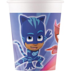 Bicchieri Carta FSC PJ Masks (200ml), 8 Pezzi, Multicolore, 93476