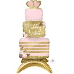 Pallone foil Self Standing 30 x 63 cm Wedding Cake - SI GONFIA AD ARIA 1 pz, 7A4253301