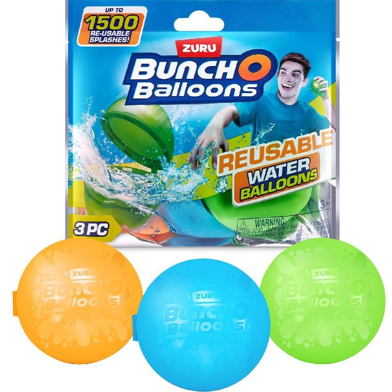 Zuru - Bombe Acqua Riutilizzabili WATER BALLOON pz.3 assortiti