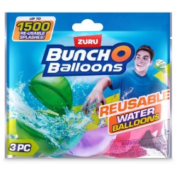 Zuru - Bombe Acqua Riutilizzabili WATER BALLOON pz.3 assortiti