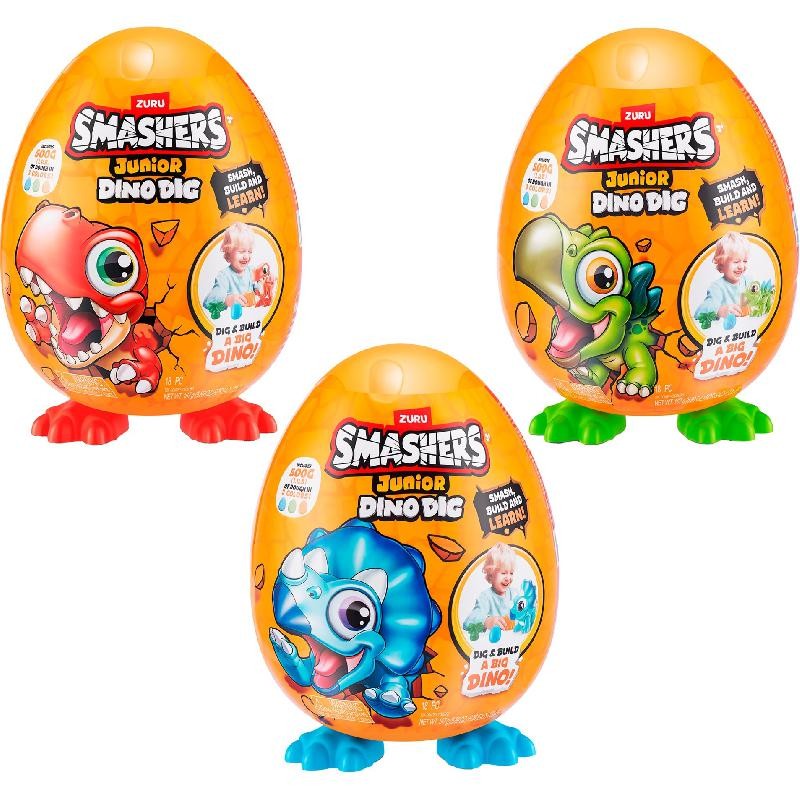 Zuru - Smashers Junior - Uovo Dino Small, assortimento