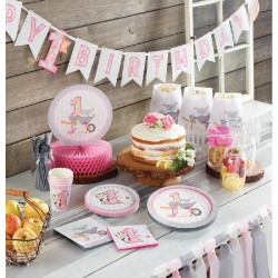 Bicchieri 1Â° Compleanno Farmhouse GIRL 8 pz , 8C340130