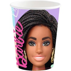 Bicchieri di Carta con Licenza Ufficiale Barbie Sweet Life Party, 237 ml. pz.8, 9915481-66