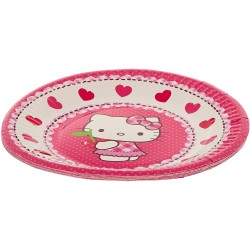 Set 8 Piatti Di Carta, 20 Cm Hello Kitty Hearts, 5PR81792