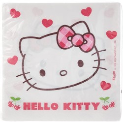 20 Tovaglioli Di Carta, 33x33 Cm Hello Kitty Hearts, 5PR81794