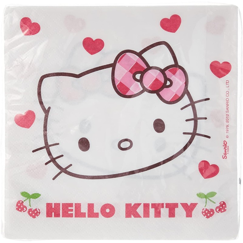 20 Tovaglioli Di Carta, 33x33 Cm Hello Kitty Hearts, 5PR81794