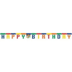 Festone snodabile Happy Birthday 260 cm Block Party 1 pz, 8C315260