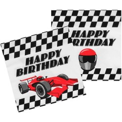 Boland - 44779 Speed Racing Car Tovaglioli di carta 33x33 per feste e compleanni Formula Racing Car Confezione da 20 pezzi