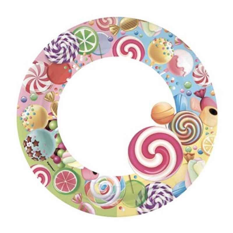 Piatto carta 18 cm Caramelle &quot;Candy&quot; 8pz, 5IT540020