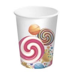 Bicchiere 250 ml carta Caramelle &quot;Candy&quot; 8 pz, 5IT580020