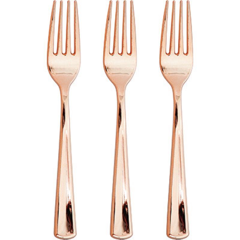 Forchette metallizzate rosegold 24 pz, 8C338367