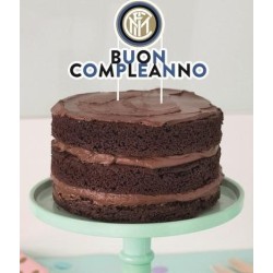 Bigiemme - Cake Topper Torta Buon Compleanno INTER, Decorazione Torte