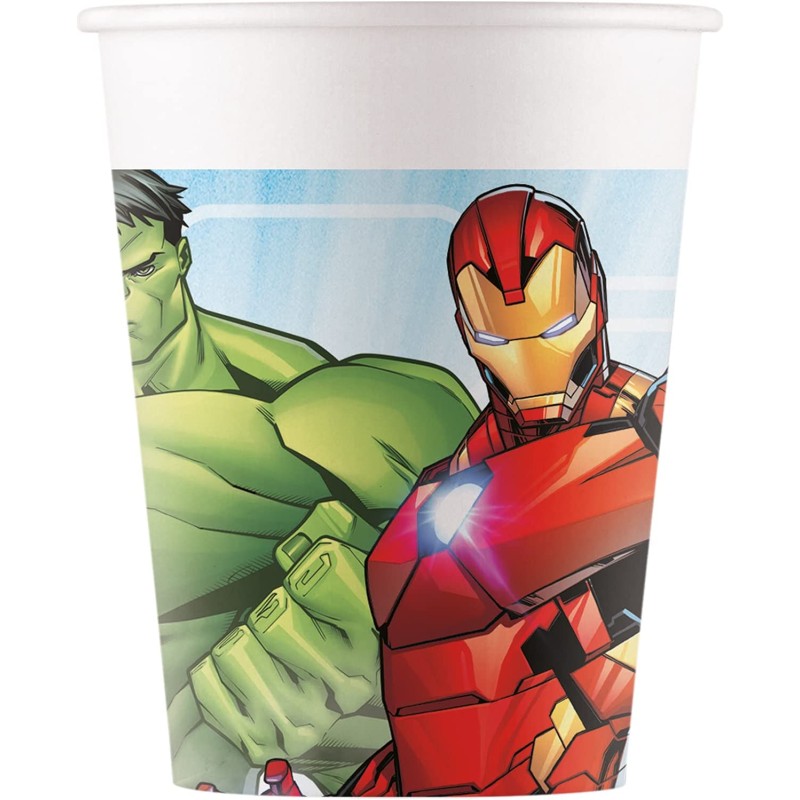 Bicchiere carta 200 ml Mighty Avengers SUP, 8 pz, 5PR93467