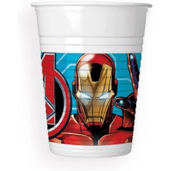 Bicchiere plastica 200 ml Avengers Mighty SUP, 8 pz, 5PR93553