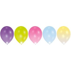 Palloncini LED Ã˜ 27,5 cm colorati assortiti (5 pezzi), 7AM9901048