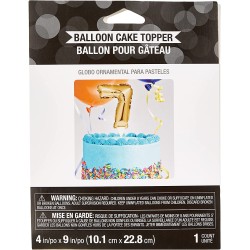 Pallone foil AUTOGONFIANTE 23 x 9 cm Numero 7 Oro, 1 pz, 8C331863