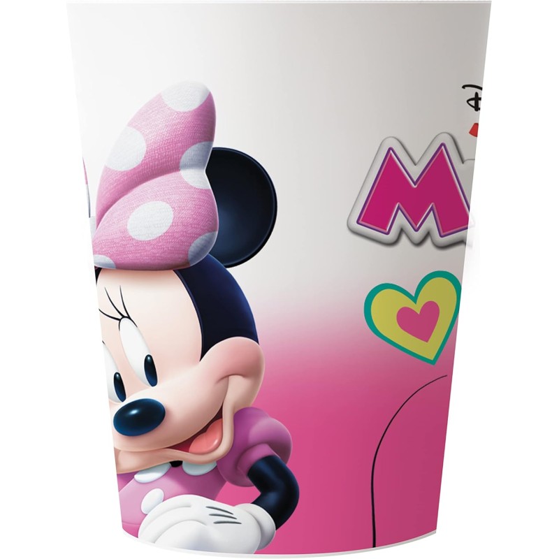 Bicchieri plastica Disney Minnie Junior (200ml), 8 Pezzi, Rosa, 94241