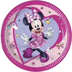 8 piattini in cartone Minnie Junior 20 cm