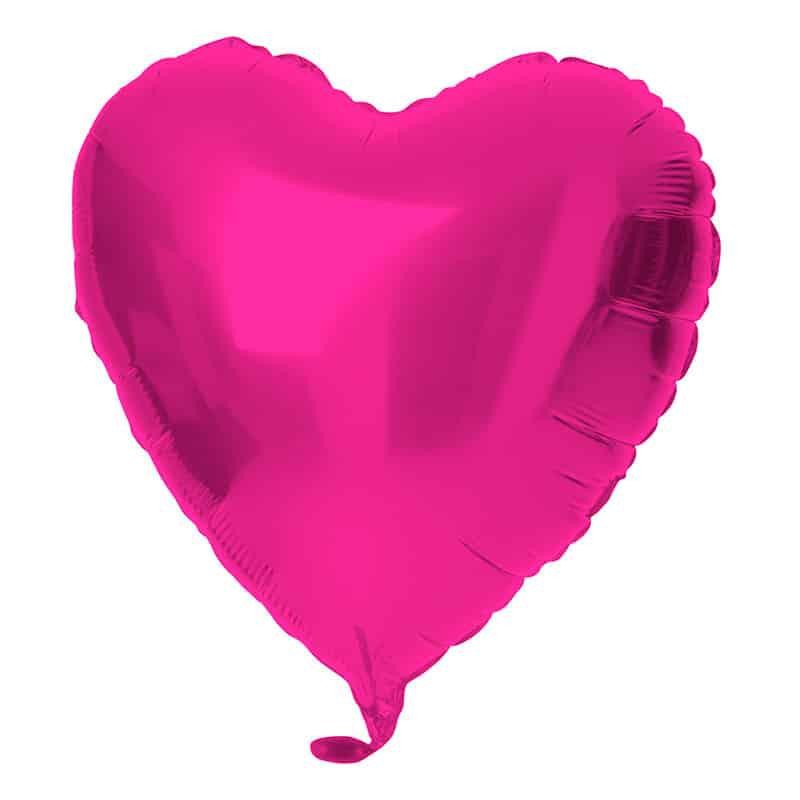 Pallone Mylar Cuore Magenta 45 cm, 66914