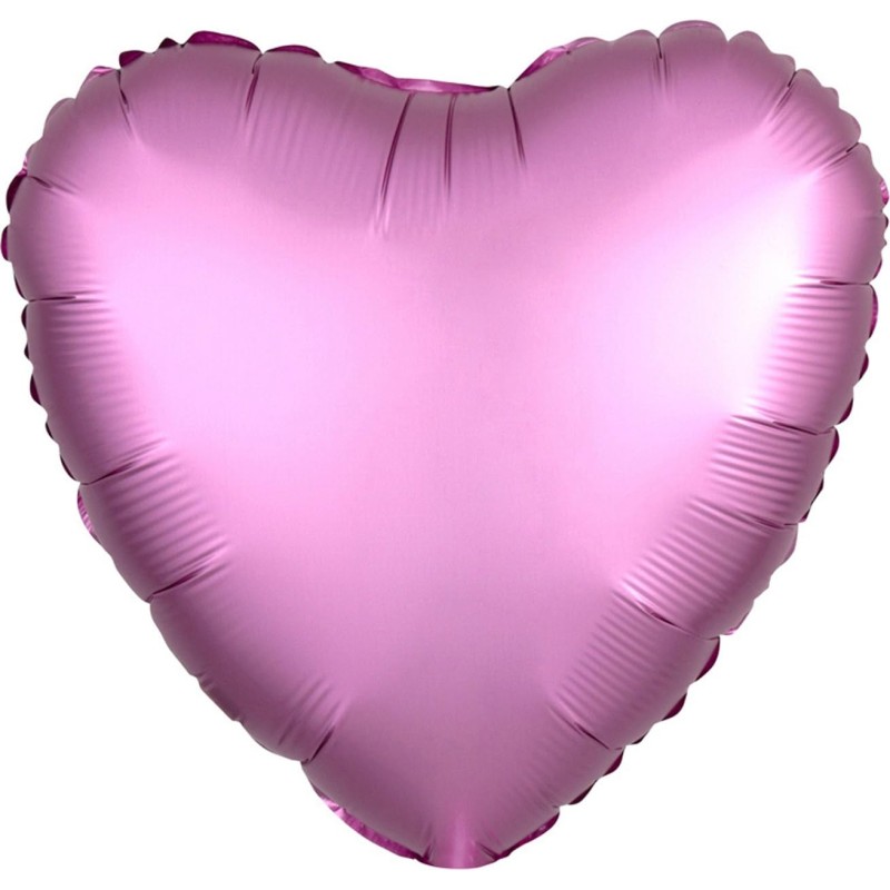 Pallone Myalr 17&quot; 42 cm &quot;Satin Flamingo Heart&quot;  Cuore Satinato Rosa, 7A3682201