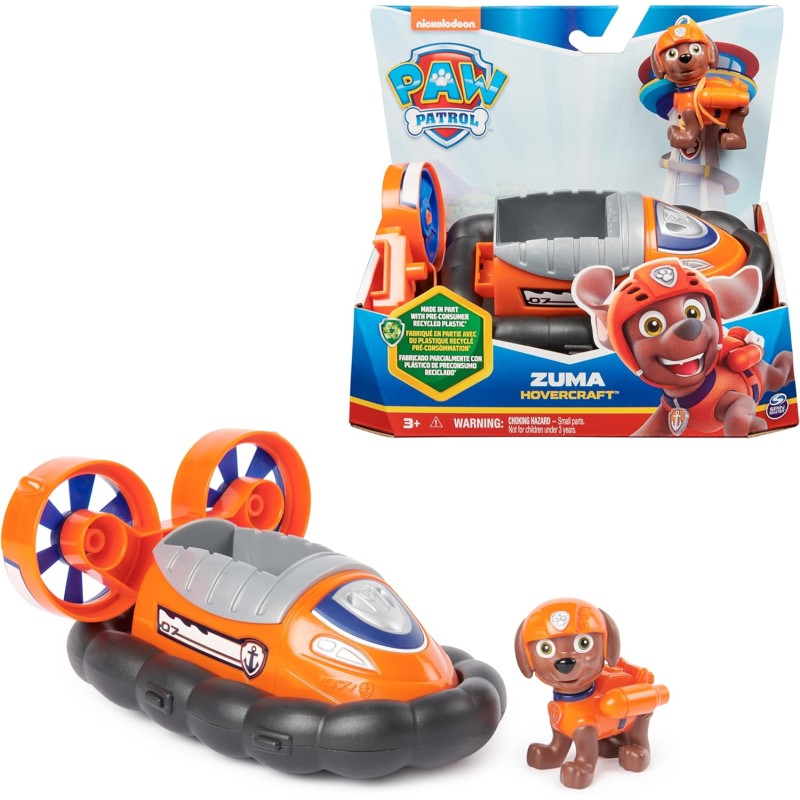 Paw Patrol, Aeroscafo di Zuma, Veicolo e Personaggio Zuma, Giochi Bambini, 3+ anni, 6069048