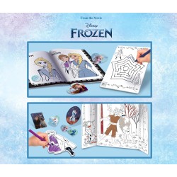 Lisciani - Frozen Coloring e Drawing School, Zainetto, Lavagnette, Manuale, Pennarelli, Multicolore, 92925