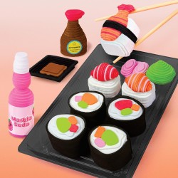 Fashion Angels - Sticker Stackers Set Sushi, Adesivi in â€‹â€‹Schiuma per creare in 3D, Cibo Giocattolo per Bambini, gioco STEM,