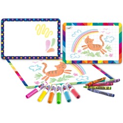 CRAYOLA - Set Lavagnette Bianche Creative, per Colorare e Scrivere, AttivitÃ  Educativa e Creativa per Bambini con Pennarelli e 