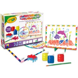 CRAYOLA - Set Atelier di Pittura, per Dipingere con Tempere Lavabili e Spugnette, AttivitÃ  Creativa per Bambini, da 5 anni, 04-