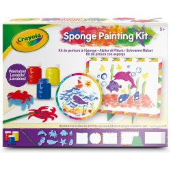 CRAYOLA - Set Atelier di Pittura, per Dipingere con Tempere Lavabili e Spugnette, AttivitÃ  Creativa per Bambini, da 5 anni, 04-