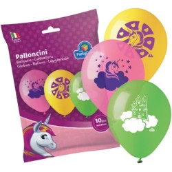 Partycube - Palloncini Lattice Medium Unicorno, 10 pz, FB4051