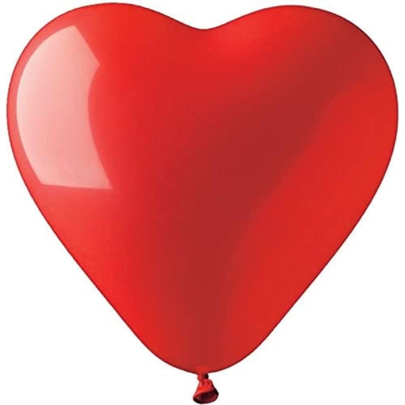 Party Cube - Palloncini Cuore, Rosso, 14 Pezzi