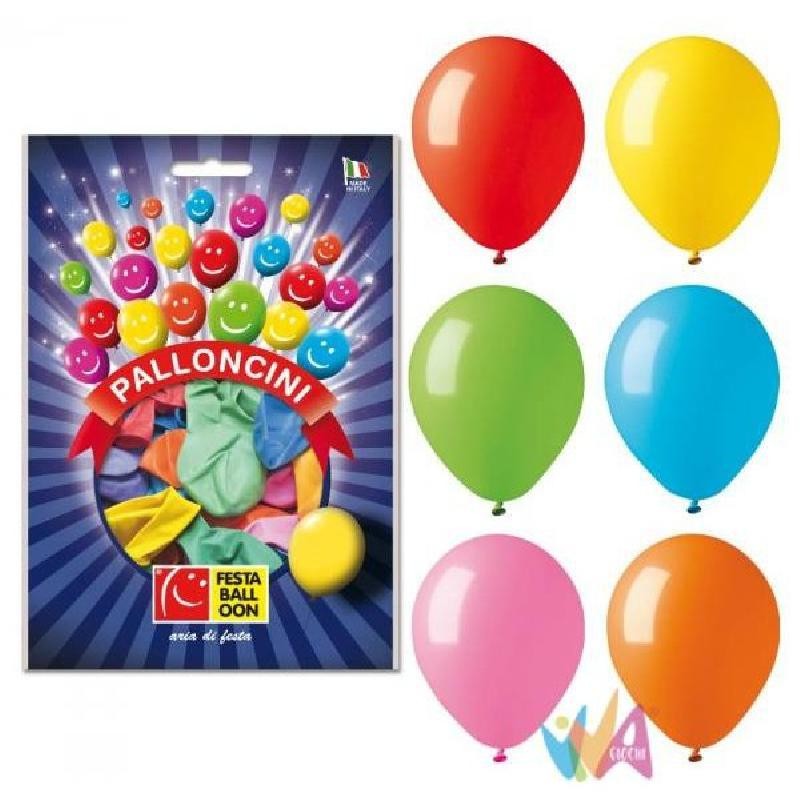 PartyCube - Confezione da 14 Palloncini Standard Large assortiti, FB3010