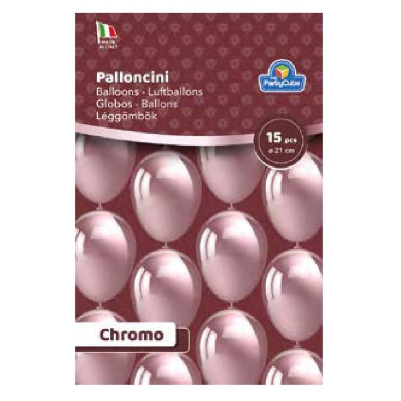 PartyCube - Palloncini Chromo Bordeaux 15 pz, PC3022