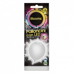 PartyCube - Palloncino LED Bianco, 1 pz, ILL011