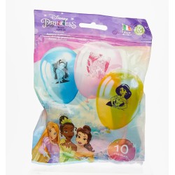 PartyCube - Palloncini stampati Disney Princess in lattice, Multicolore, 10 pezzi, 33677