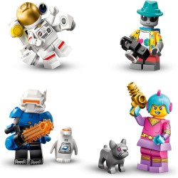 LEGO Minifigures Serie 26 Spazio, Scatola con 1 di 12 Personaggi Giocattolo a Caso da Collezione, Inclusi un Astronauta e un Rob