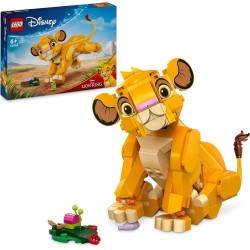 LEGO Disney Simba, il Cucciolo del Re Leone, da 6 Anni, Personaggio Giocattolo Costruibile con Parti Snodabili dal Film d Animaz
