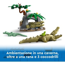 LEGO City Idrovolante dellâ€™Esploratore della Giungla, Aereo Giocattolo da Costruire con 2 Minifigure, 3 Action Figure di Cocco